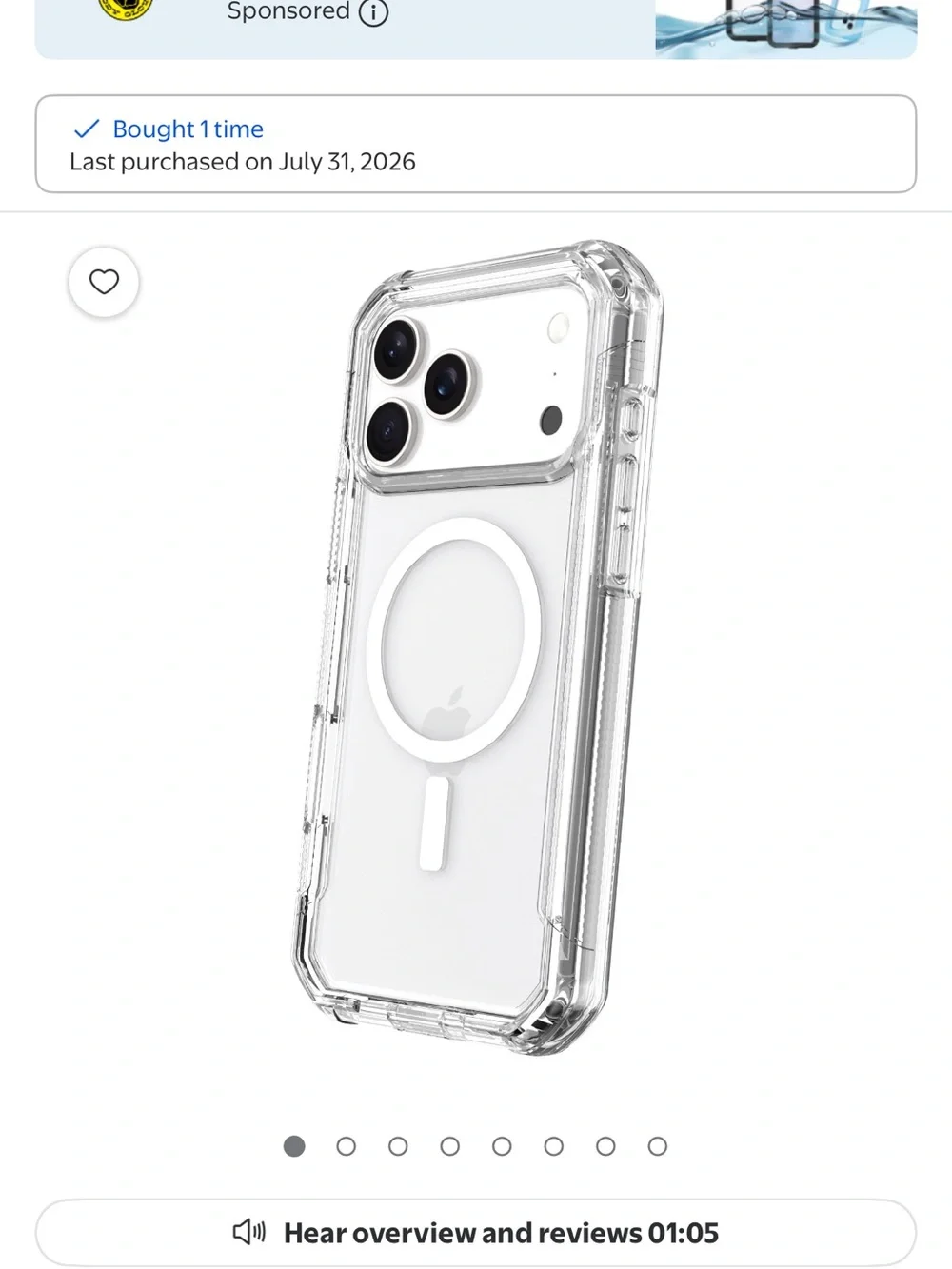 iPhone 17 Pro Max Clear MagSafe-Compatible Protective Phone Case - Transparent